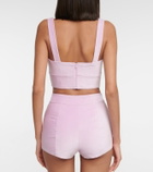 Alex Perry Sutton embellished corduroy shorts