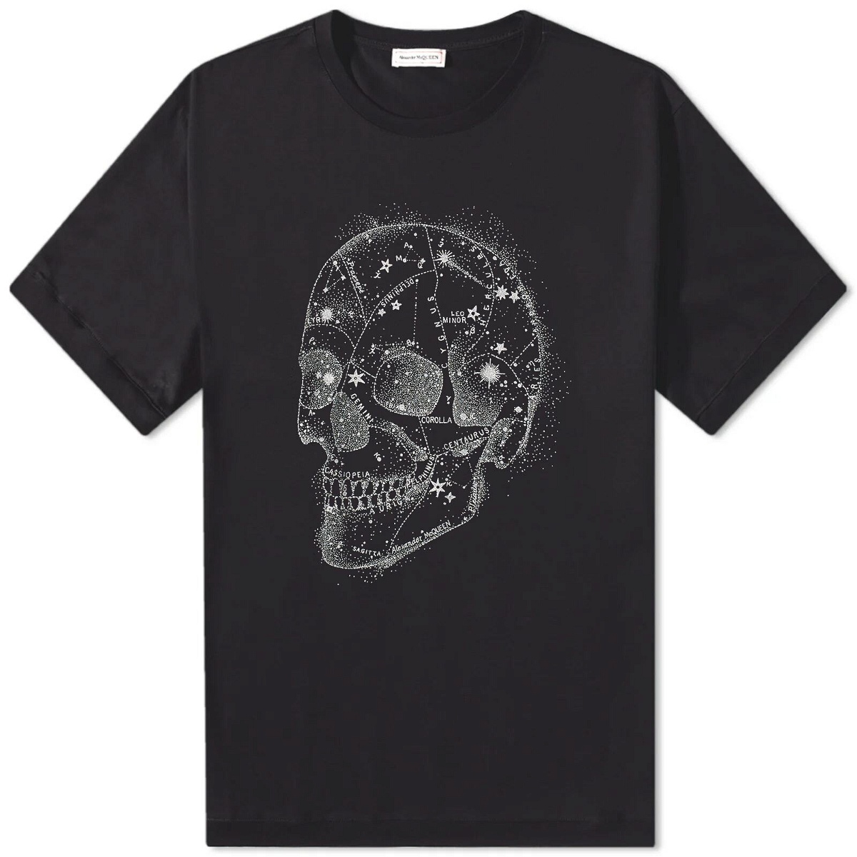 Alexander McQueen Men's Celestial Skull T-Shirt in Black/Silver ...