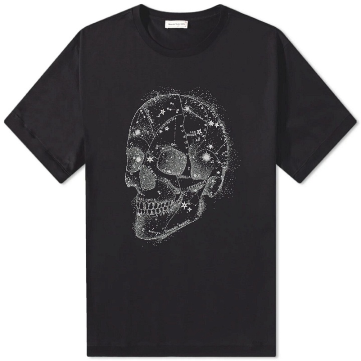 Photo: Alexander McQueen Men's Celestial Skull T-Shirt in Black/Silver