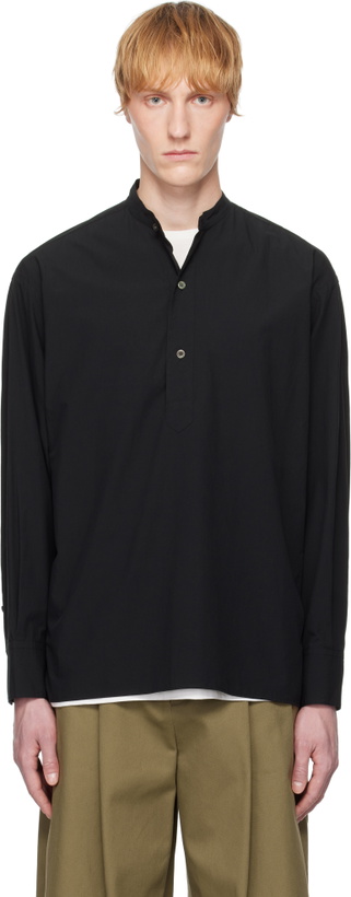Photo: YLÈVE Black Cotton Typewriter Shirt