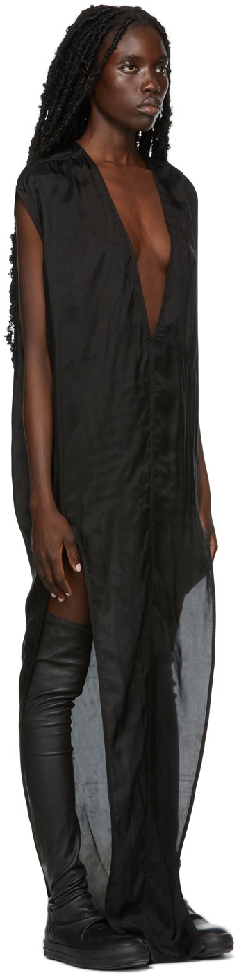 Rick Owens Black Arrowhead Gown Dress