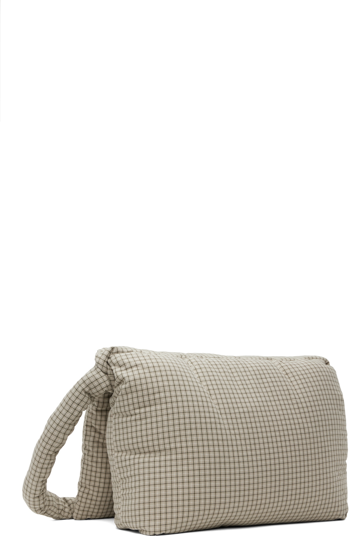 ERL Beige Plaid Messenger Bag イーアールエル ERL Beige Plaid Messenger Bag ERL