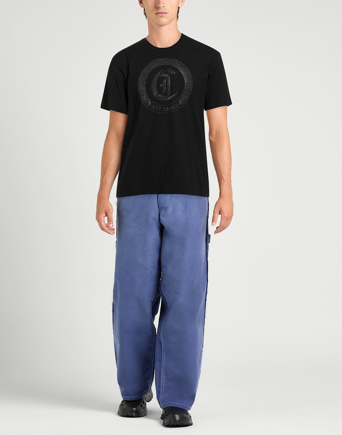 Just Cavalli Mens T-shirt in Black