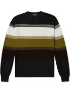 Loro Piana - Glenshell Striped Cashmere and Silk-Blend Sweater - Multi