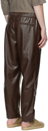 Nanushka Brown Jain Faux-Leather Trousers