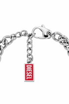 Diesel Stainless Steel Chain Bracelet - Bracelets - Unisex - Silver