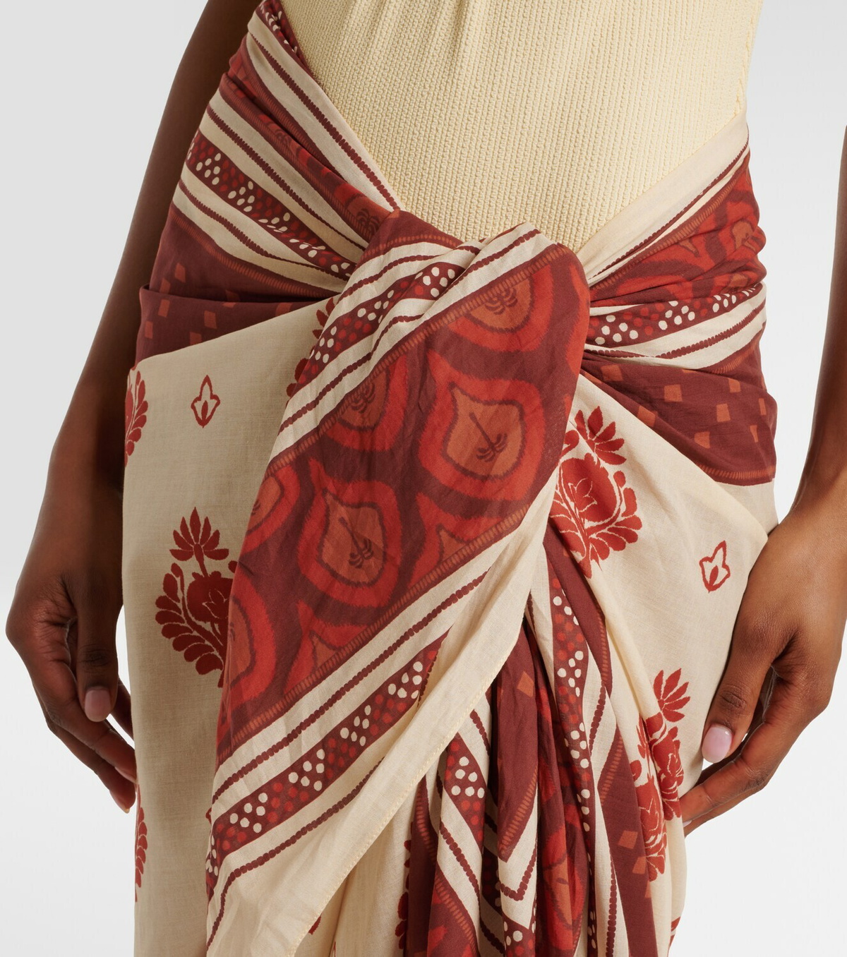 Johanna Ortiz Printed cotton beach cover-up