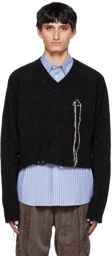 Doublet Black Magnet Attached Sweater