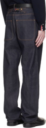 Thom Browne Navy Selvedge Denim 5-Pocket Jeans