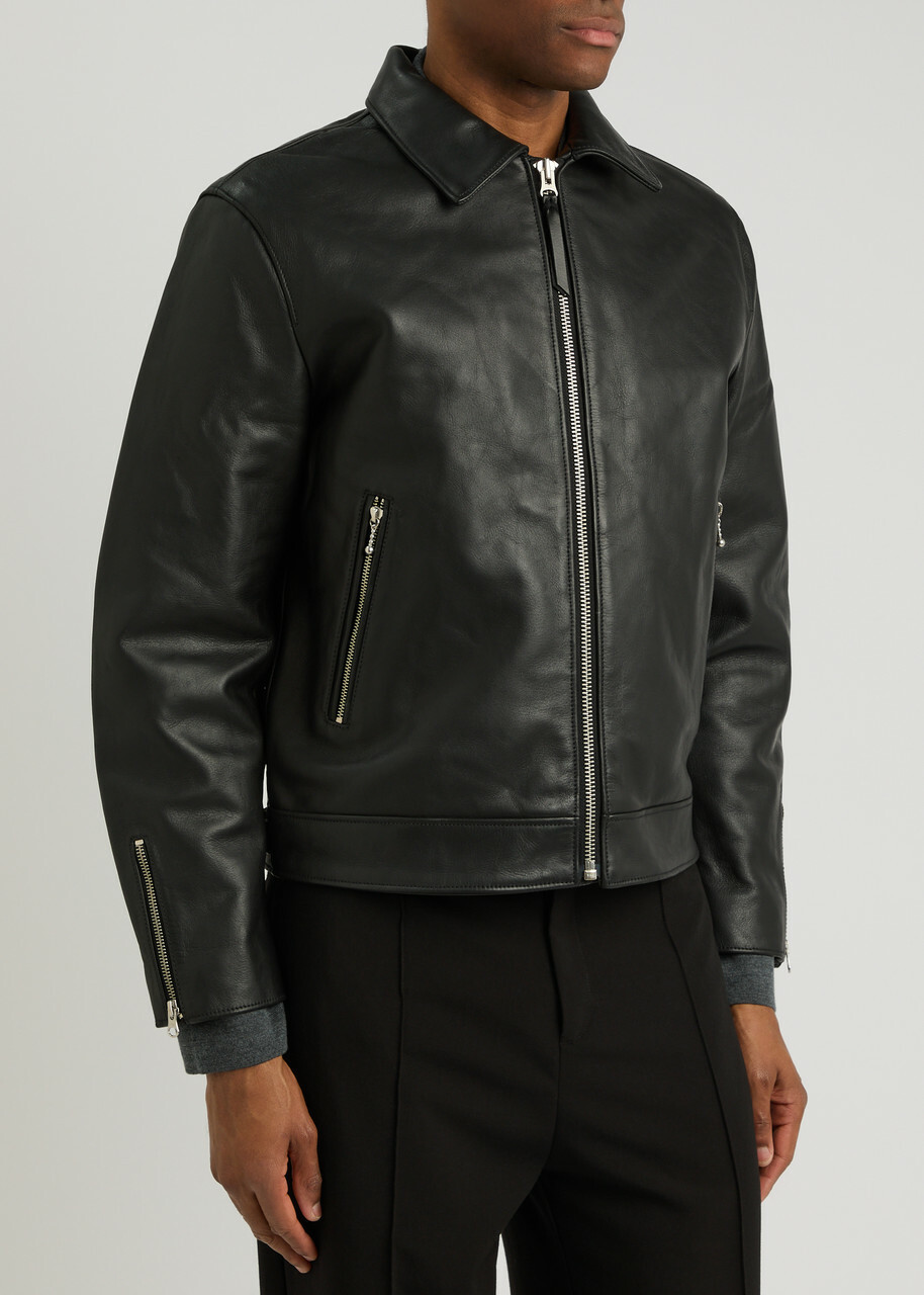 Nudie Jeans Eddy Rider Leather Jacket Black Nudie Jeans Co