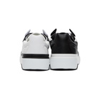 Givenchy White and Black Asymmetric Wing Low Sneakers
