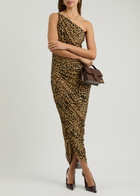 Norma Kamali Diana XL Leopard Stretch-jersey Maxi Dress Brown