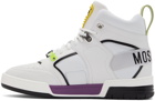 Moschino White Streetball High Sneakers