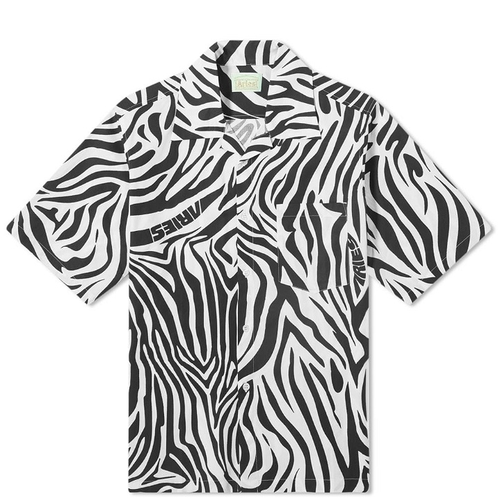 Photo: Aries Zebra Print Hawaiian Shirt