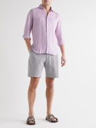 Altea - Mercer Garment-Dyed Linen Shirt - Purple
