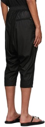Julius Black Tucked Cropped Trousers