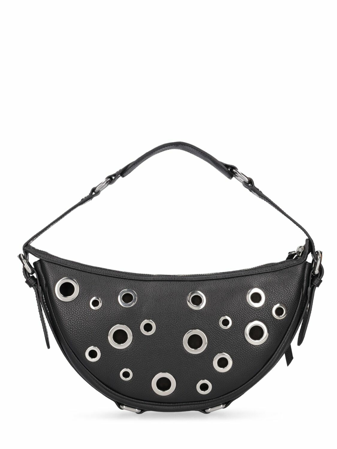 BY FAR - Small Gib Grain Leather & Eyelets Bag By Far