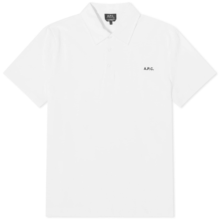 Photo: A.P.C. Men's Carter Logo Polo Shirt in White