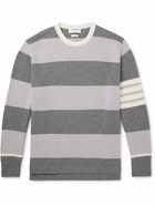 Thom Browne - Slim-Fit Striped Wool Sweater - Gray