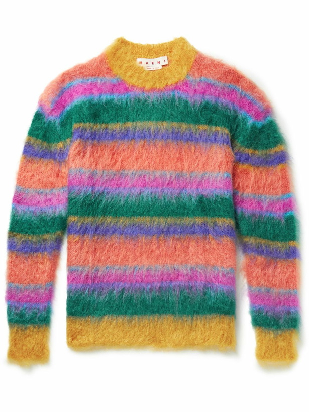 Photo: Marni - Striped Mohair-Blend Sweater - Multi