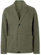 Mr P. - Garment-Dyed Cotton-Blend Twill Blazer - Green