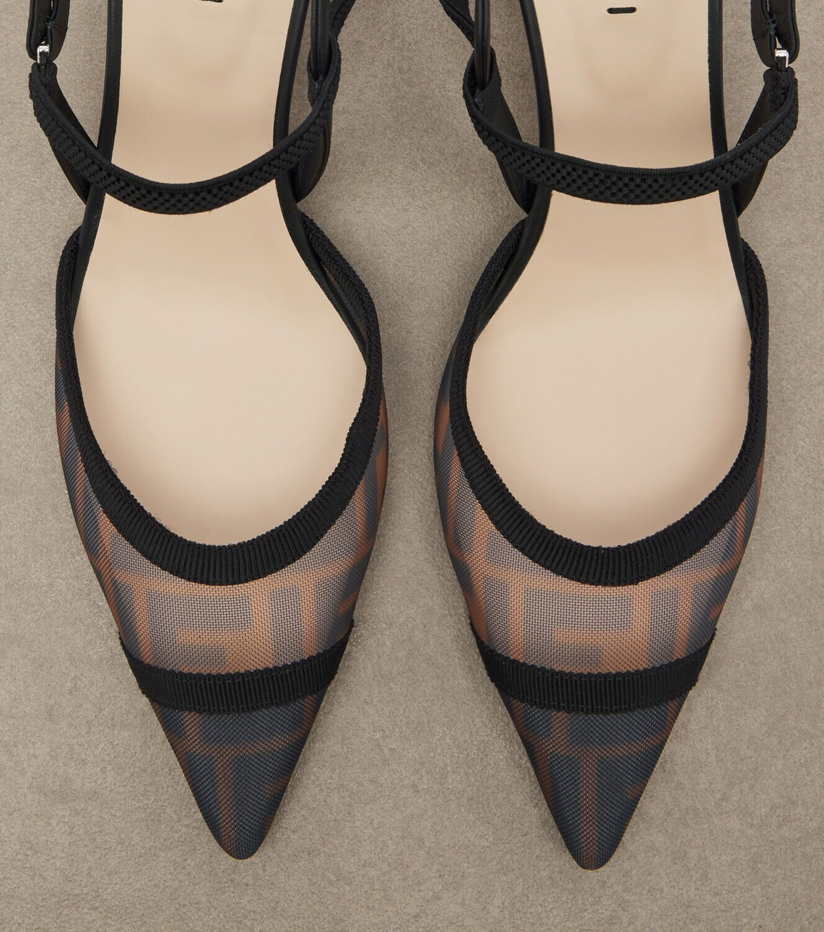 Fendi Colibrì mesh slingback pumps