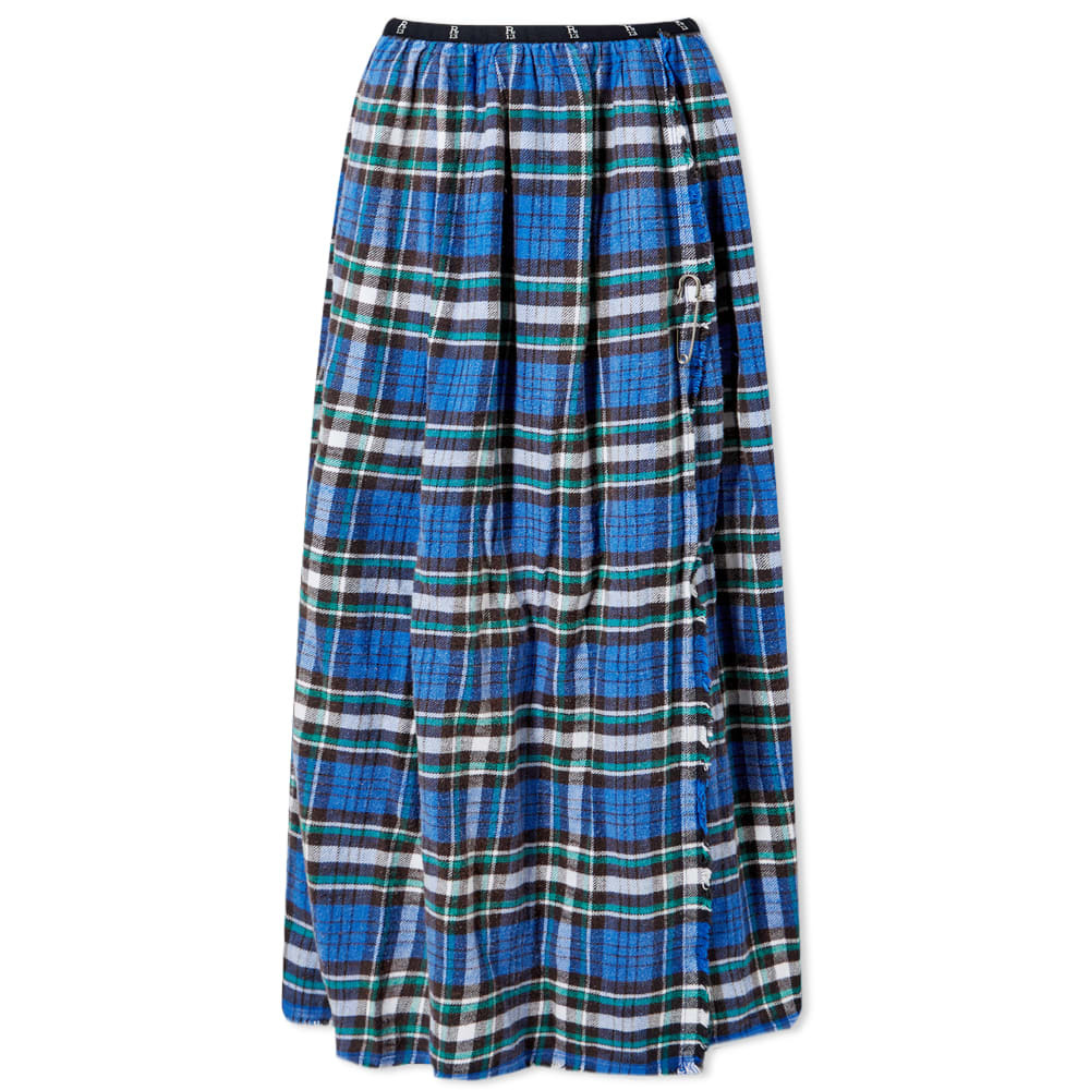 R13 Kilt Check Midi Skirt R13