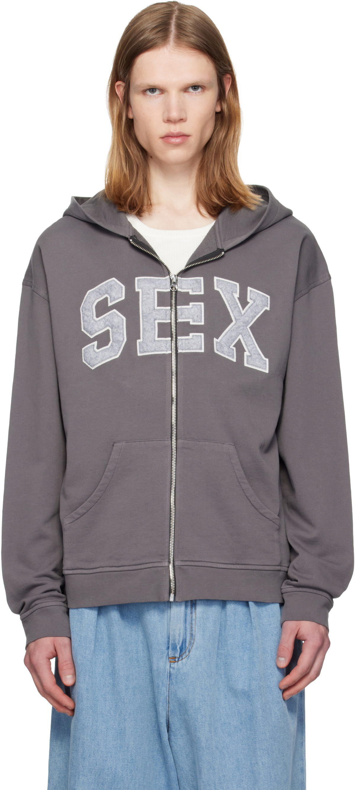 Carne Bollente Gray 'Sex' Hoodie Carne Bollente