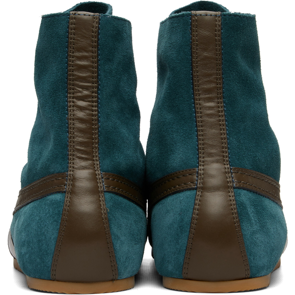 Dries Van Noten Blue & Khaki Suede Sneakers