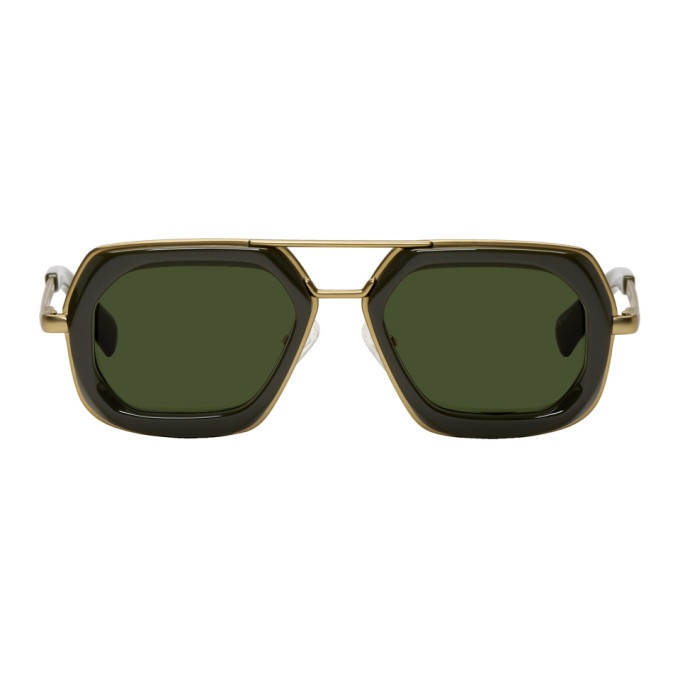 Photo: Dries Van Noten Green and Gold 173 C4 Sunglasses