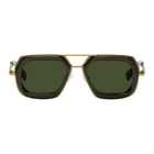 Dries Van Noten Green and Gold 173 C4 Sunglasses