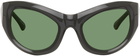 Dries Van Noten Grey Linda Farrow Edition Cat-Eye Sunglasses