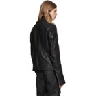Rick Owens Black Tower Release Leather Jacket