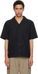Hugo Black Oversized-Fit Structured Cotton Shirt
