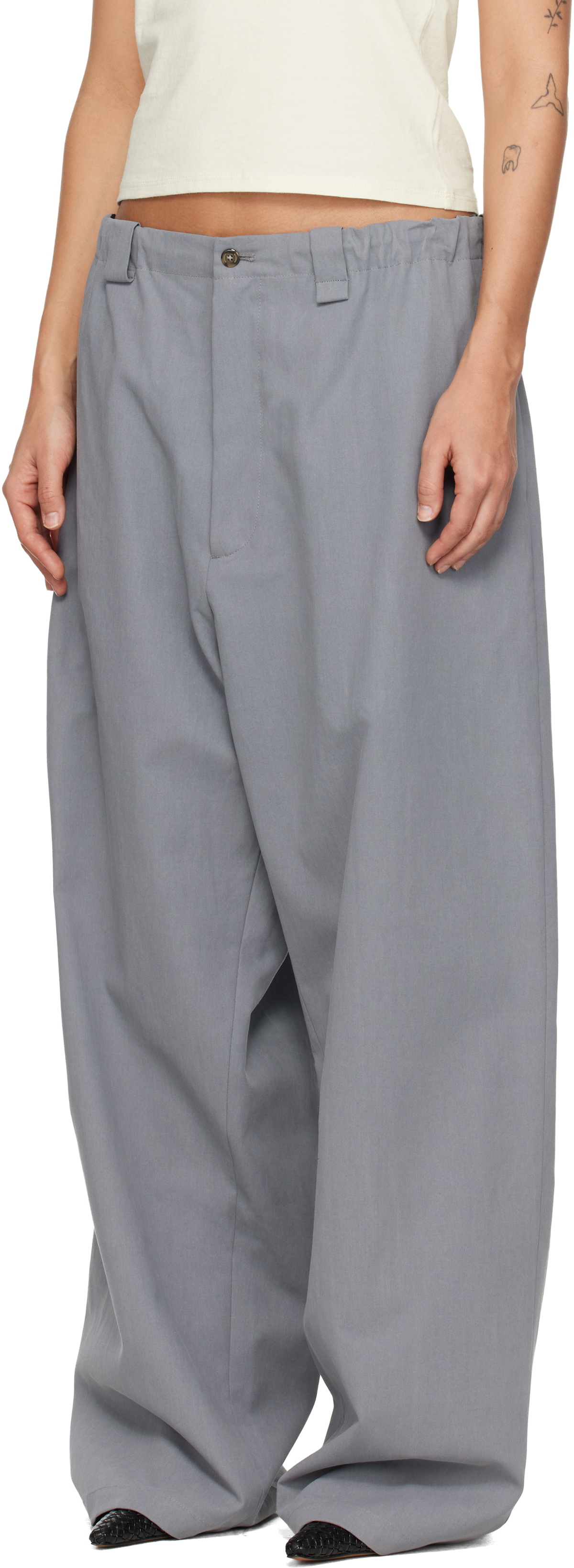 WILLY CHAVARRIA Gray Toluca Trousers