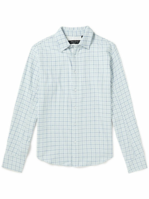 Photo: Rag & Bone - Fit 2 Checked Cotton-Flannel Shirt - Blue