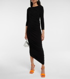 Norma Kamali Diana ruched jersey maxi dress