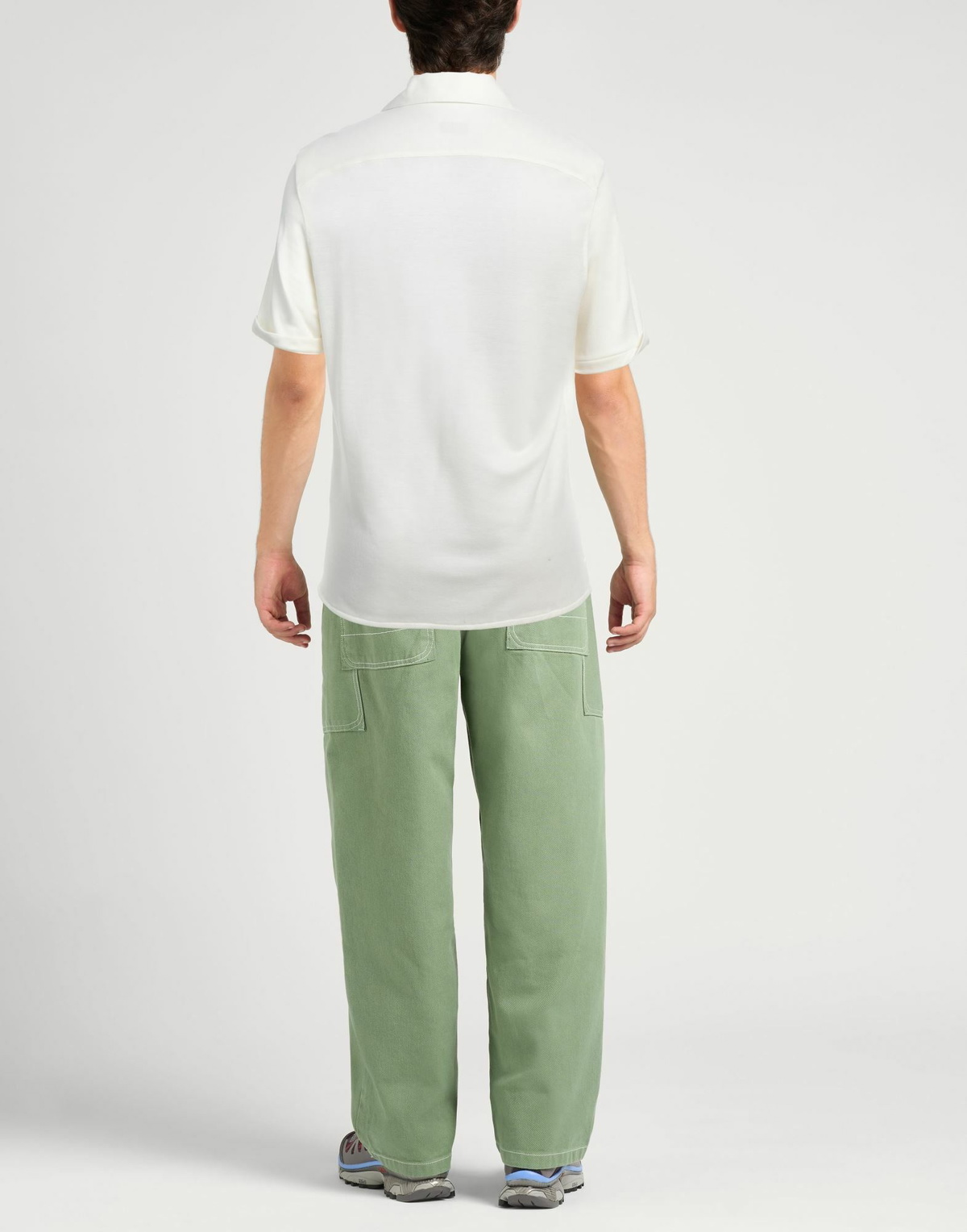 Isaia Mens Shirt Ivory