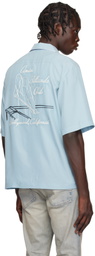 AMIRI Blue 'Billiards Club' Camp Shirt