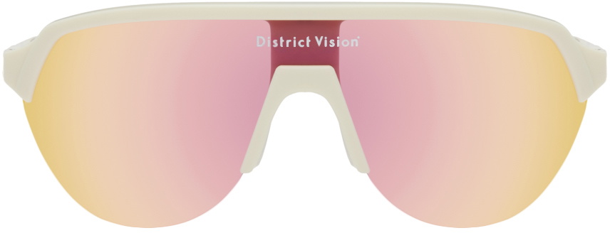 District Vision White 'Nagata' Speed Blade Sunglasses District Vision