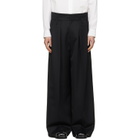 Simone Rocha Black Peeling Waist Wide Leg Trousers