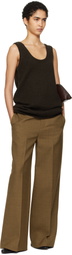 Carven Brown Knit Tank Top