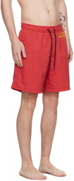 Heron Preston Red Patch Swim Shorts