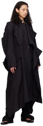 Y-3 Black Atelier Asymmetrical Coat