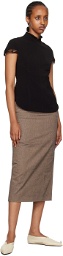 Mame Kurogouchi Gray Darted Midi Skirt