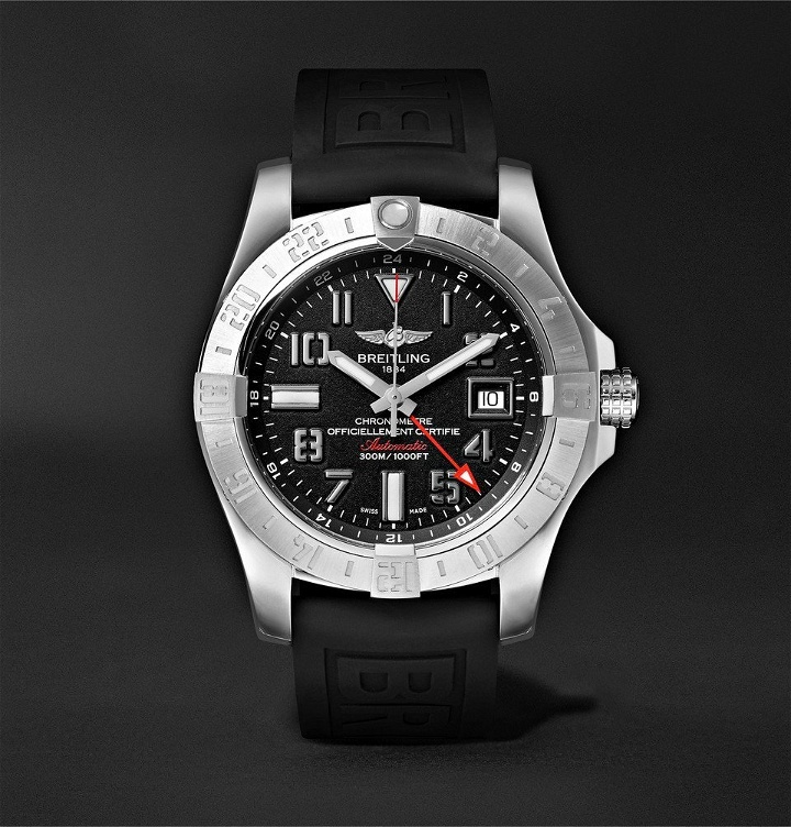 Photo: Breitling - Avenger II GMT Automatic 43mm Steel and Rubber Watch - Men - Black