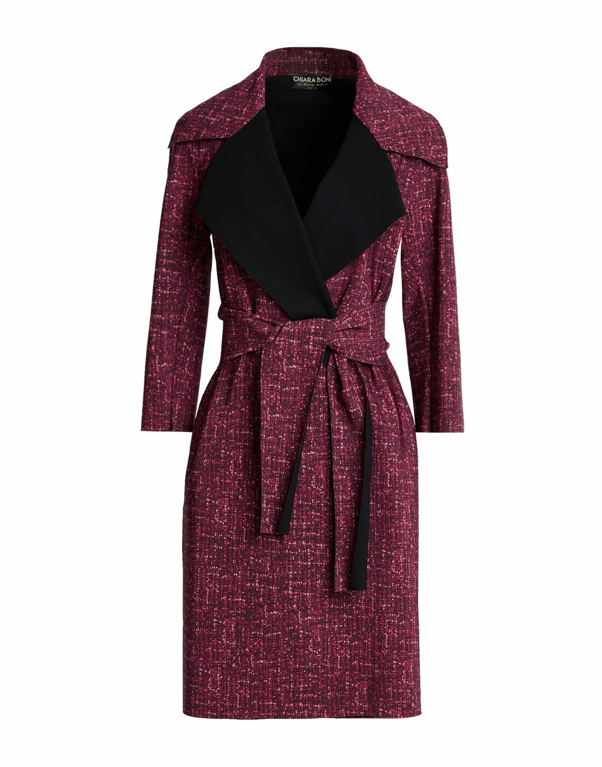 Chiara Boni La Petite Robe Womens Overcoat & Trench Coat Garnet