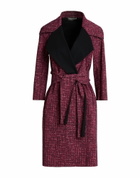 Chiara Boni La Petite Robe Womens Overcoat & Trench Coat Garnet