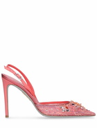 RENÉ CAOVILLA 105mm Embellished Lace Slingback Pumps