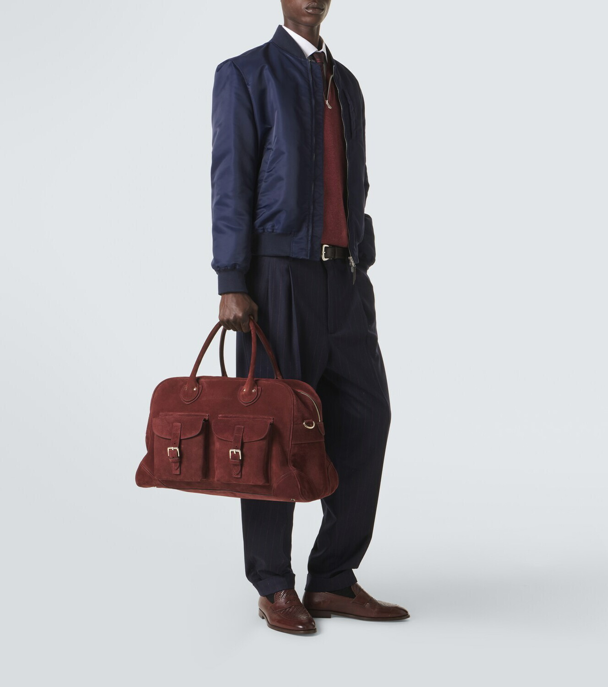 Brunello Cucinelli Suede duffel bag